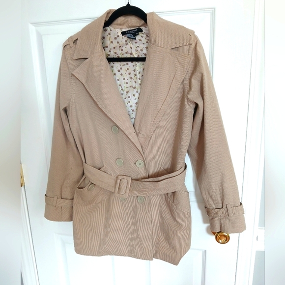 Sandro Sportswear Belted Double Breasted Blazer Jacket Belted Size Medium Career - Picture 1 of 8